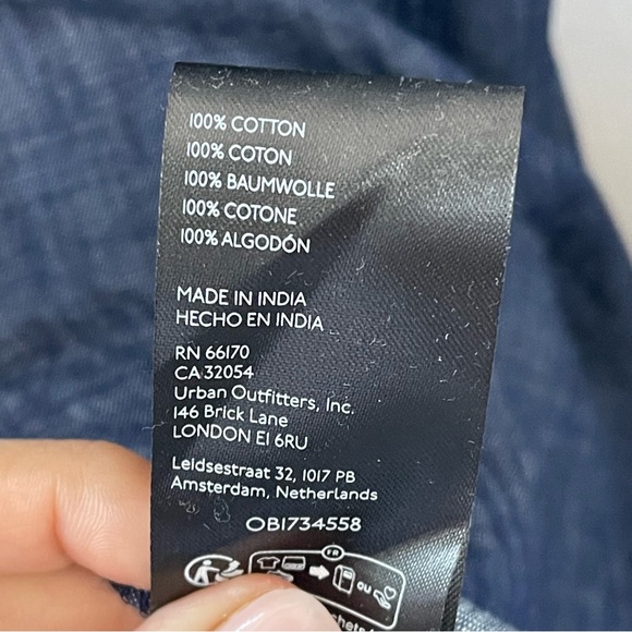 Free People Denim Dreams Midi Dress 70's Blue Size Small - Picture 4 of 6